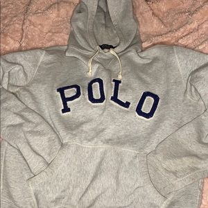 Grey polo hoodie